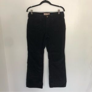 LONDON JEAN The Christie Fit Chino Stretch Women Black Corduroy Pant Sz 6